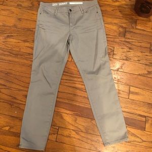 DKNY gray city skinny jeans